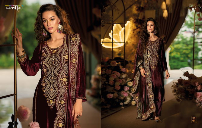 Velvet 36 Vol 2 By Rangati Embroidery Viscose Velvet Salwar Kameez Wholesale Shop In Surat